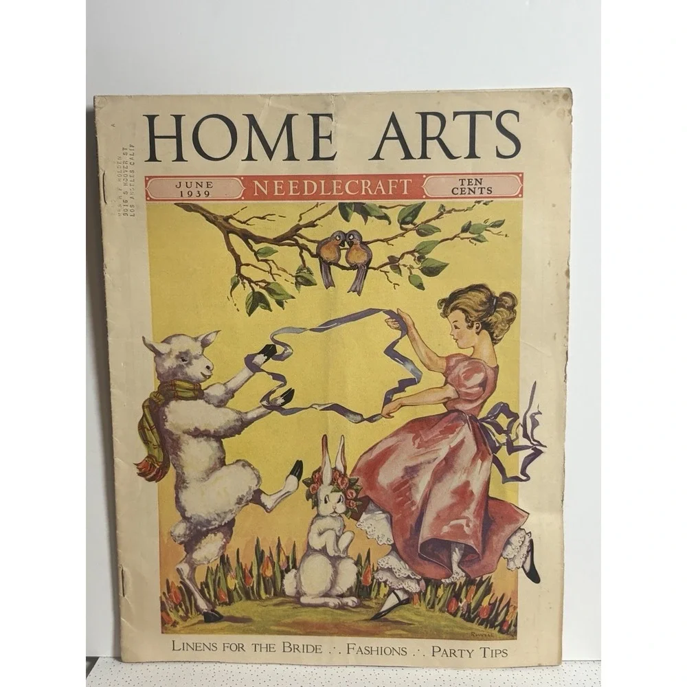Home Arts Needlecraft Magazine – June 1939 – Vintage Cover Art